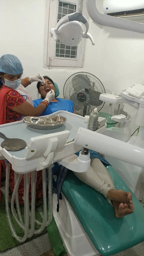 Patient receiving dental care